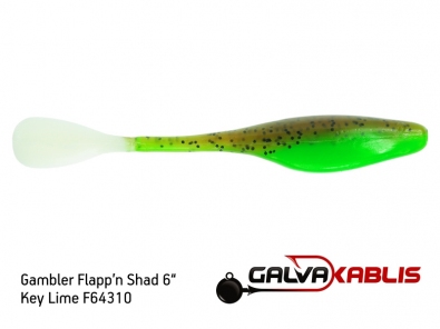 Gambler Flappn Shad 6 Key Lime F64310